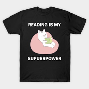 Reading Cat T-Shirt